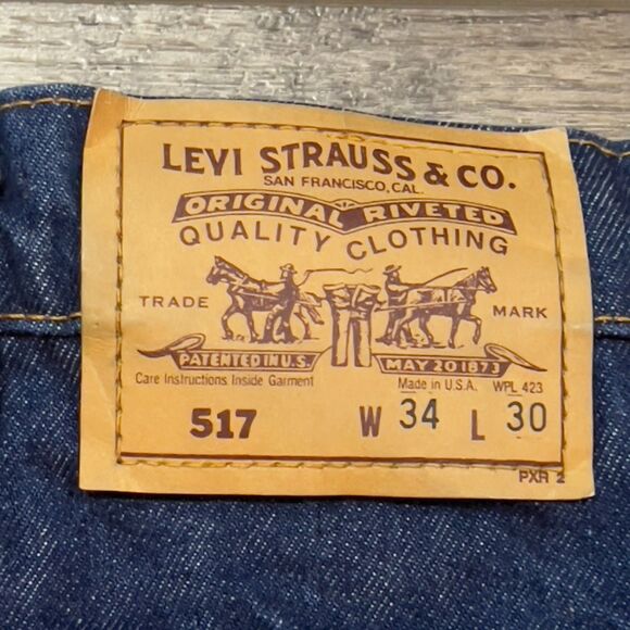 Vintage 70s Levi's Orange Tab Blue Flare Jeans - Men's Size 34 x 30 - Picture 9 of 11